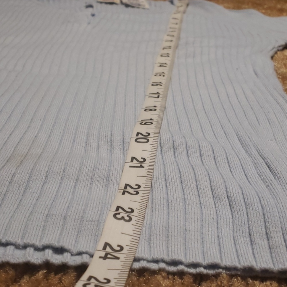 Baby Blue Ribbed Henley - Picture 7 of 8